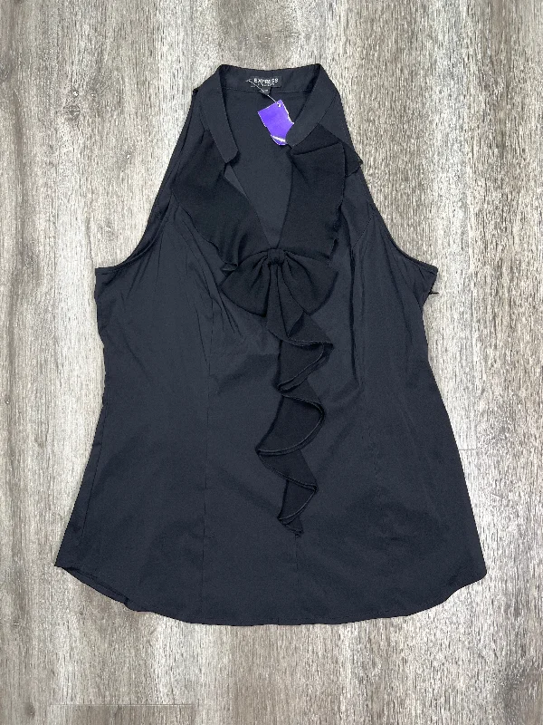 women's tops for those who want to create outfits that reflect their personal style and sense of fashionBlack Top Sleeveless Express, Size L