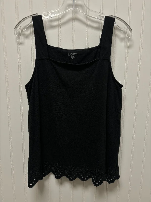 women's tops for those who want to invest in timeless piecesBlack Top Sleeveless Loft, Size M