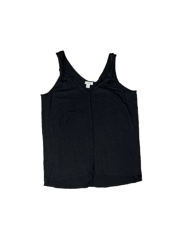 women's tops with asymmetrical designsBlack Top Sleeveless Sundance, Size S