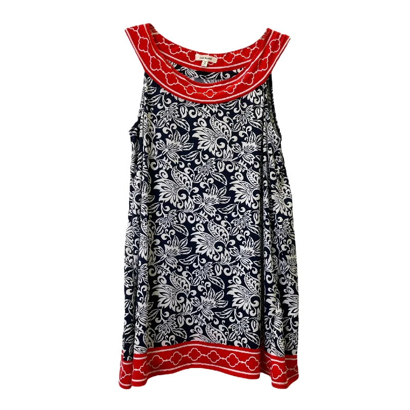 women's tops for minimalist aestheticsBlue & Red & White Top Sleeveless By Max Studio, Size: M