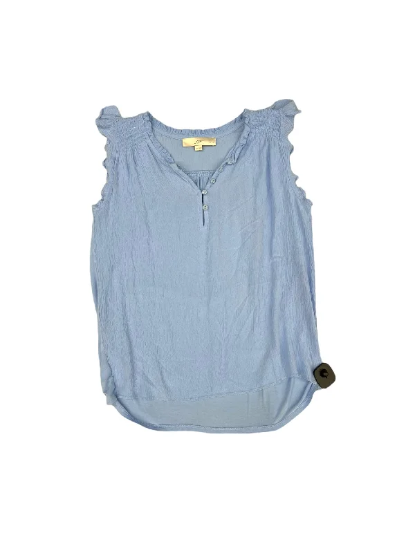 women's tops for those who want to invest in timeless piecesBlue Top Sleeveless Loft, Size S