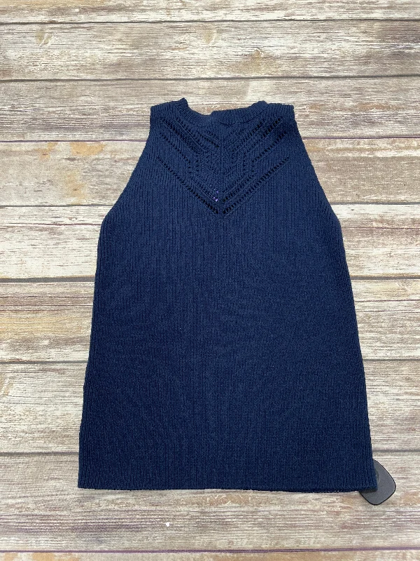 women's tops for those who want to show off their figure in a flattering wayBlue Top Sleeveless Loft, Size S