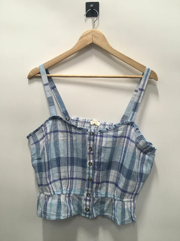 women's tops for those who refuse to compromise on styleBlue Top Sleeveless Lucky Brand, Size L