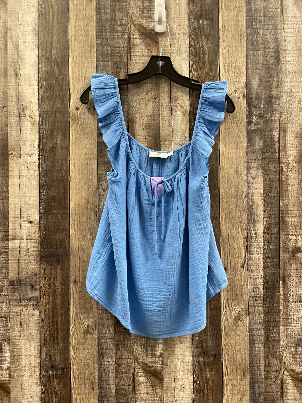 women's tops for those who love bold and vibrant colorsBlue Top Sleeveless Vineyard Vines, Size M