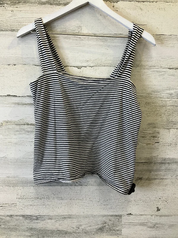 women's stylish topsBlue & White Top Sleeveless Loft, Size M