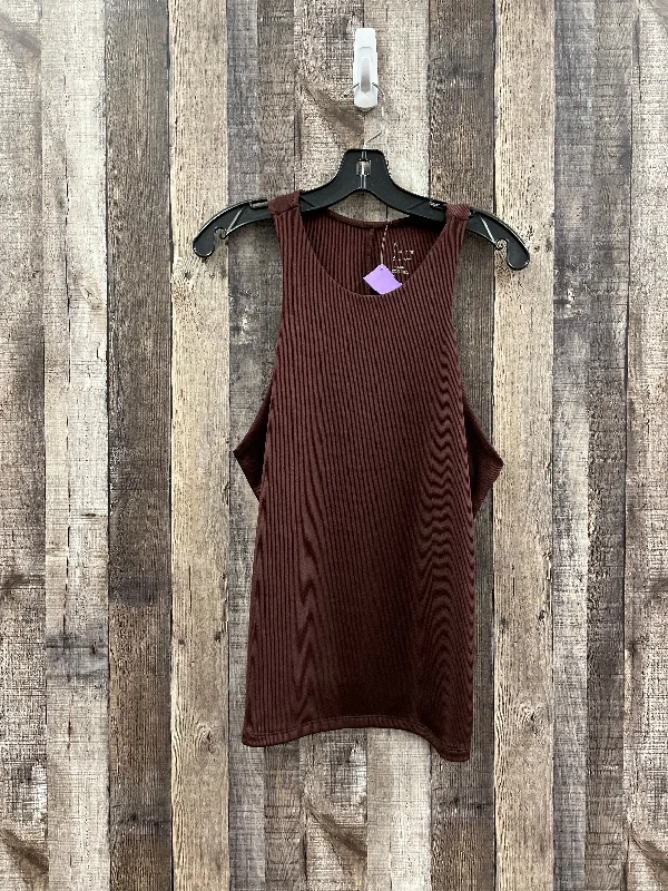 women's tops for those who want to stay warm and stylish during colder weatherBrown Top Sleeveless A New Day, Size Xl