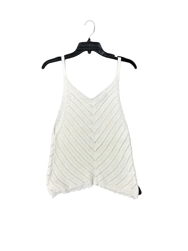 women's tops for those who love to dress up their casual looks with stylish topsCream Top Sleeveless Cmb, Size S