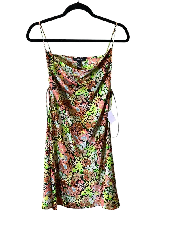 women's short-sleeved dressesDress Casual Short By Forever 21 In Floral Print, Size: M