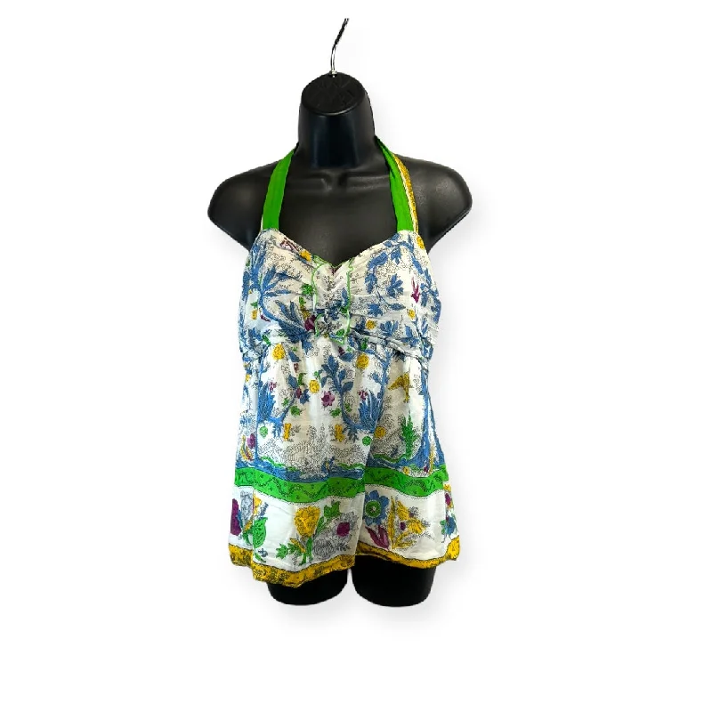 women's tops for those who love bold and vibrant colorsFloral Print Top Sleeveless Odille, Size 8