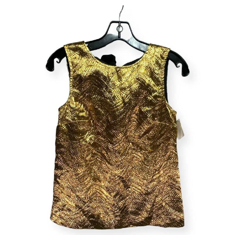 women's tops for those who want to add a bit of flair and personality to their looksGold Top Sleeveless J. Crew, Size Xxs