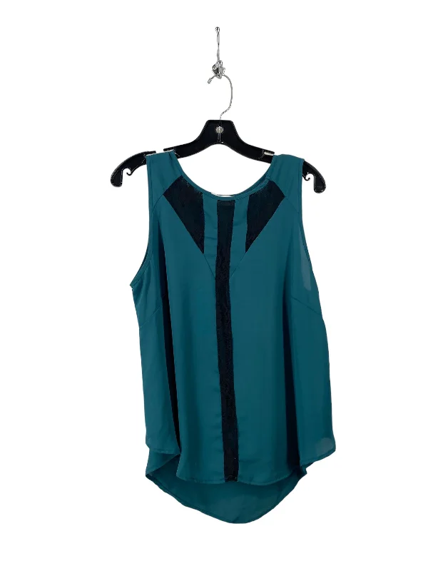 women's tops for wedding guest attireGreen Top Sleeveless Lush, Size M