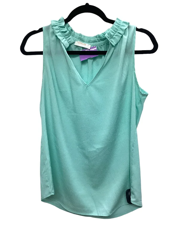 women's tops for date nightsGreen Top Sleeveless Renee C, Size L