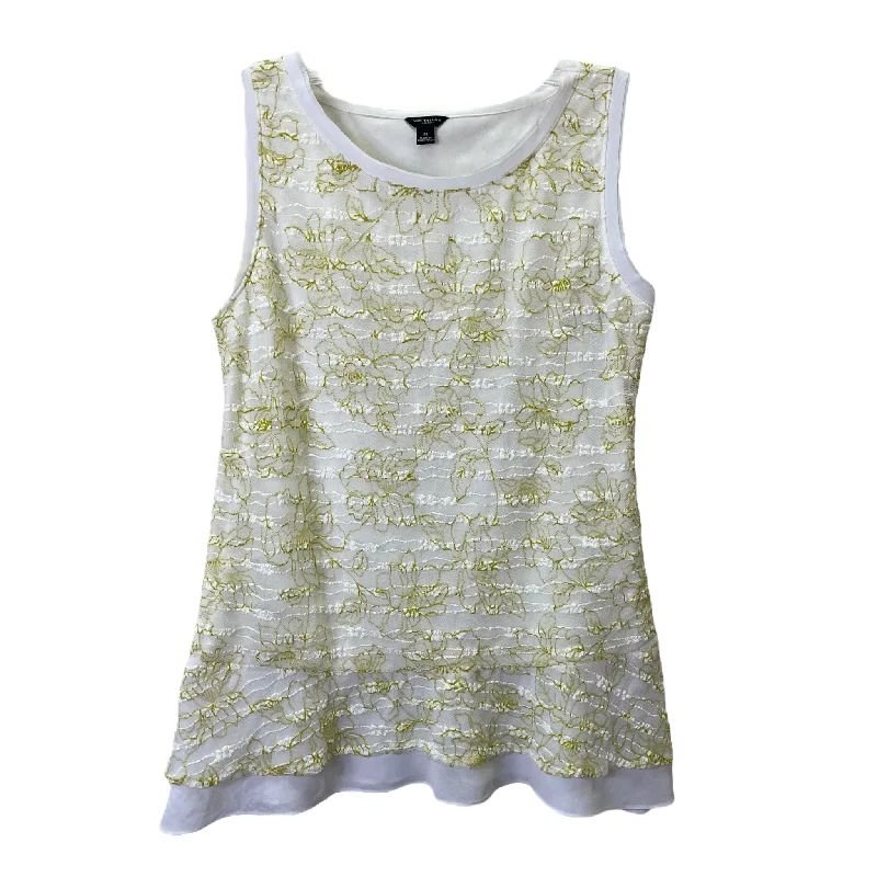 women's tops for those who want to add a touch of elegance and sophistication to their everyday wearGreen & White Top Sleeveless By Ann Taylor, Size: M