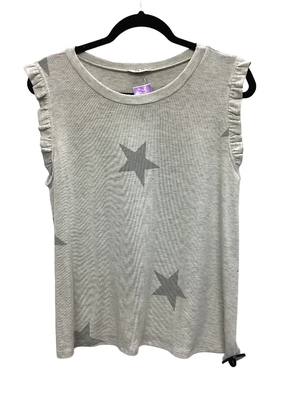 women's tops in solid colorsGrey Top Sleeveless Jodifl, Size M