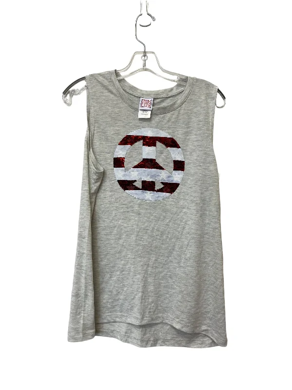 women's tops for those who want to elevate their everyday wear with chic and elegant piecesGrey Top Sleeveless Modern Lux, Size L