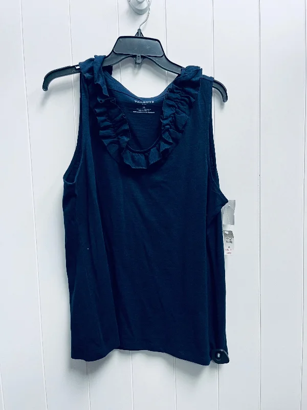 women's tops for those who want to wear pieces that are both functional and fashionableNavy Top Sleeveless Talbots, Size Xl