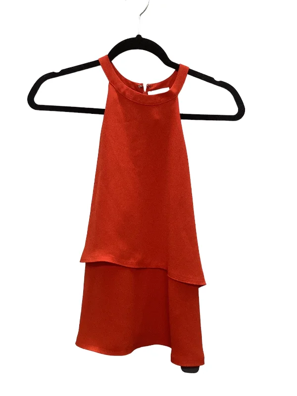 women's tops for those who love bold and vibrant colorsOrange Top Sleeveless Greylin, Size Xs