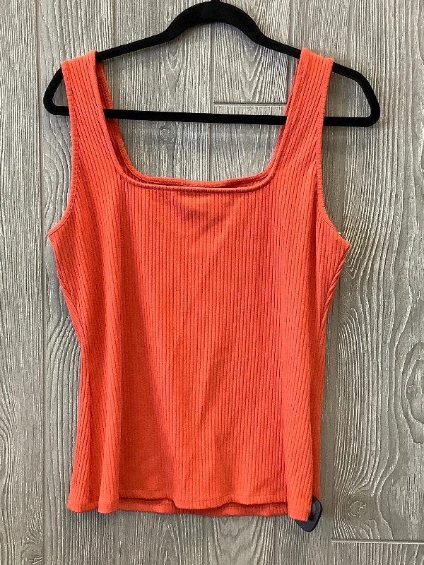 women's tops for those who want to make a fashion statementOrange Top Sleeveless Inc, Size Xl