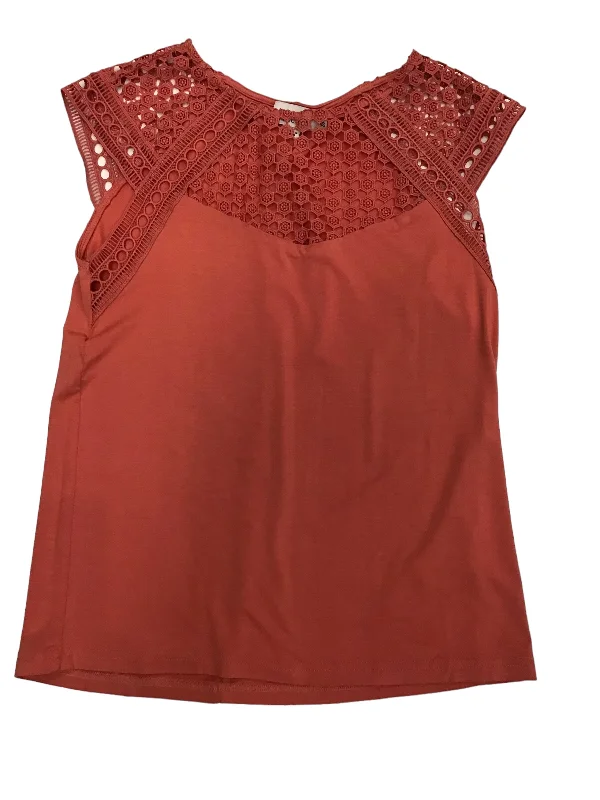 three-quarter sleeve women's topsOrange Top Sleeveless Molly Bracken, Size Xs