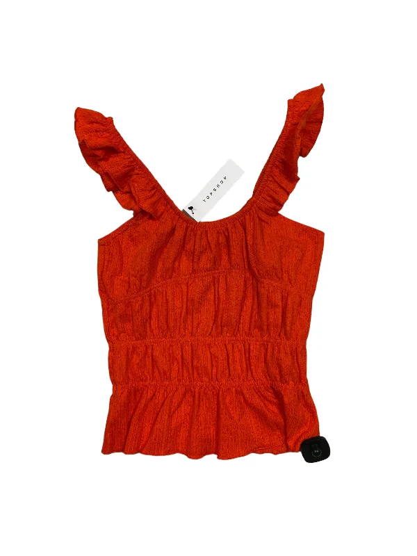 women's tops for those who want to wear pieces that are both comfortable and stylishOrange Top Sleeveless Top Shop, Size S