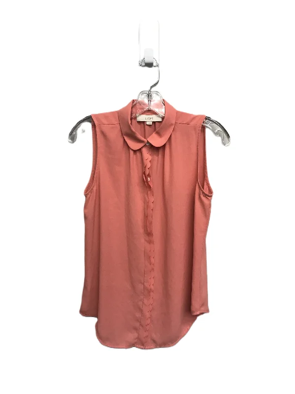 breathable women's tops for summerPeach Top Sleeveless By Loft, Size: Xs