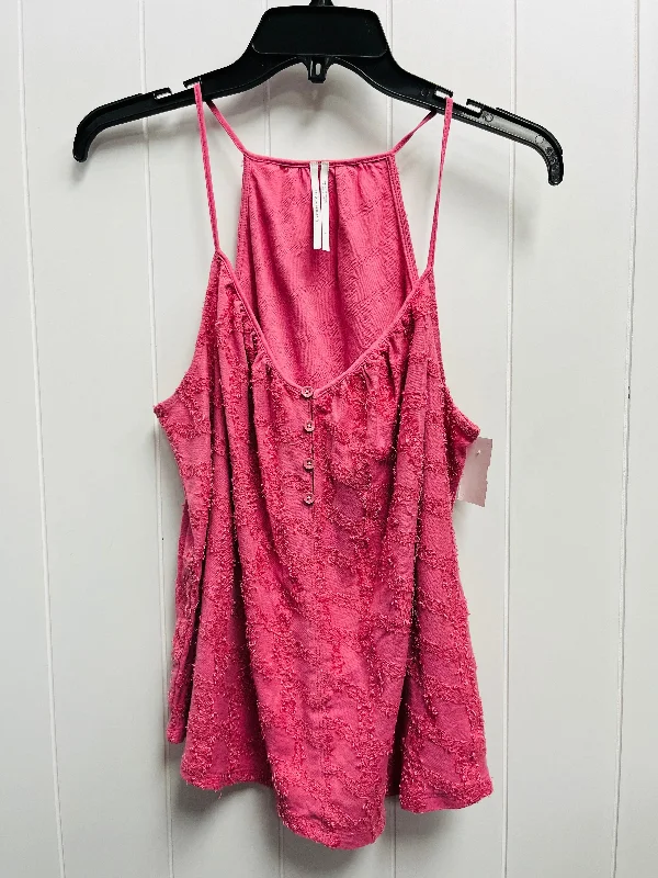 women's tops for those who want to create outfits that are both unique and memorablePink Top Sleeveless Anthropologie, Size L