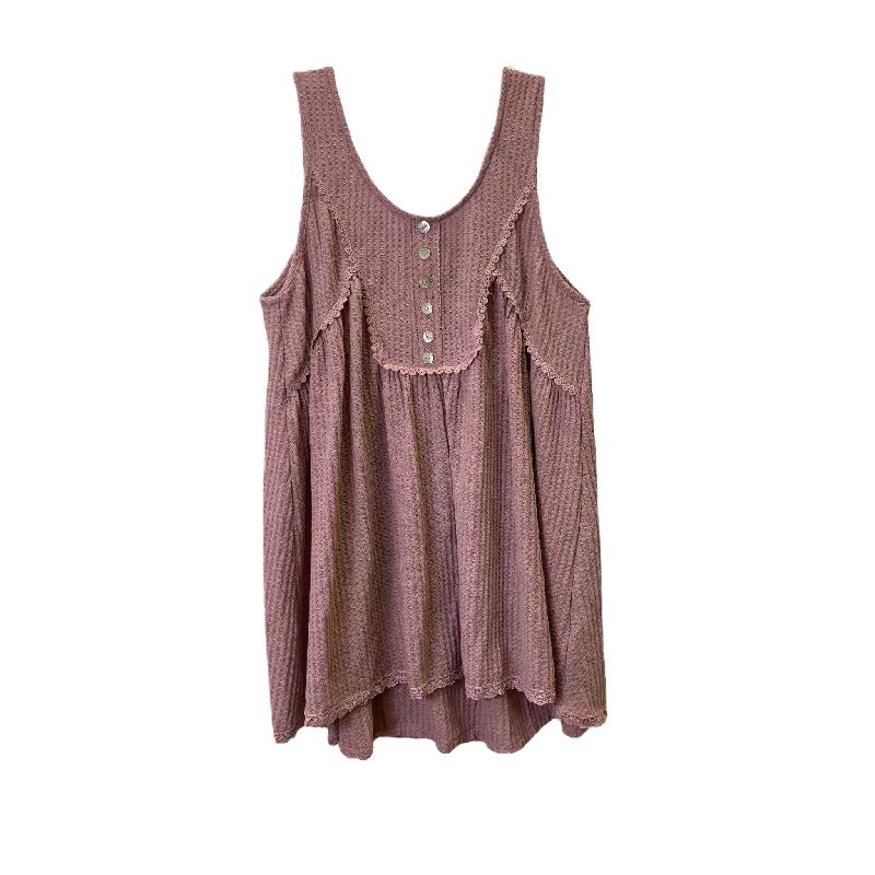 chic women's tops for everyday wearPink Top Sleeveless By SWEET LOVE Size: S