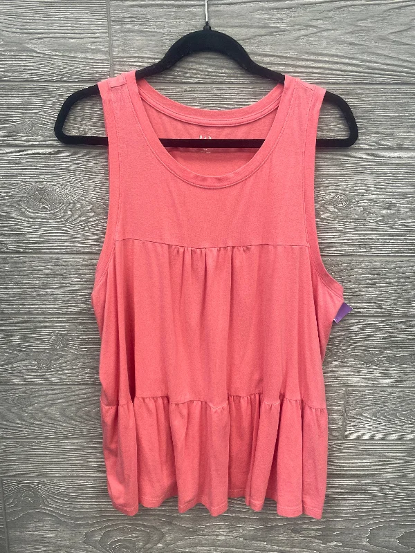 women's tops with lace-up frontsPink Top Sleeveless Gap, Size Xxl