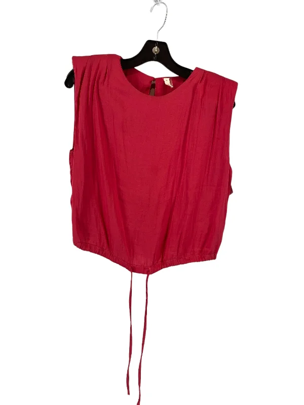 women's tops for those who prefer classic over trendy stylesPink Top Sleeveless Glam, Size M