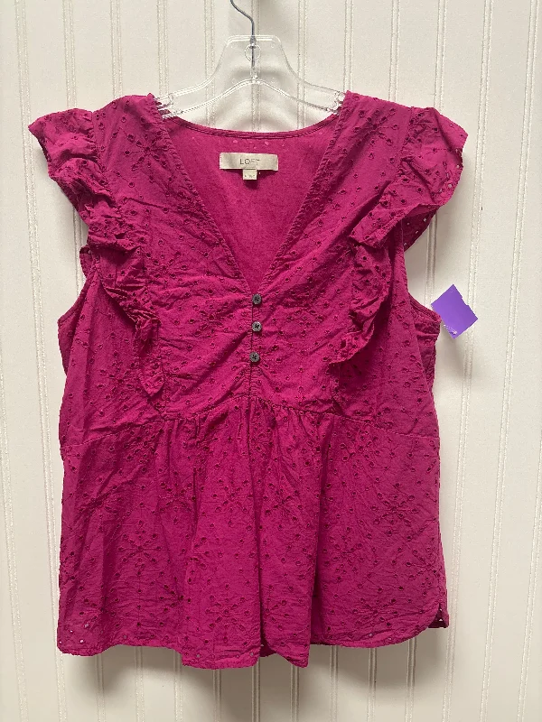 women's tops for those who love to shop for unique findsPink Top Sleeveless Loft, Size M