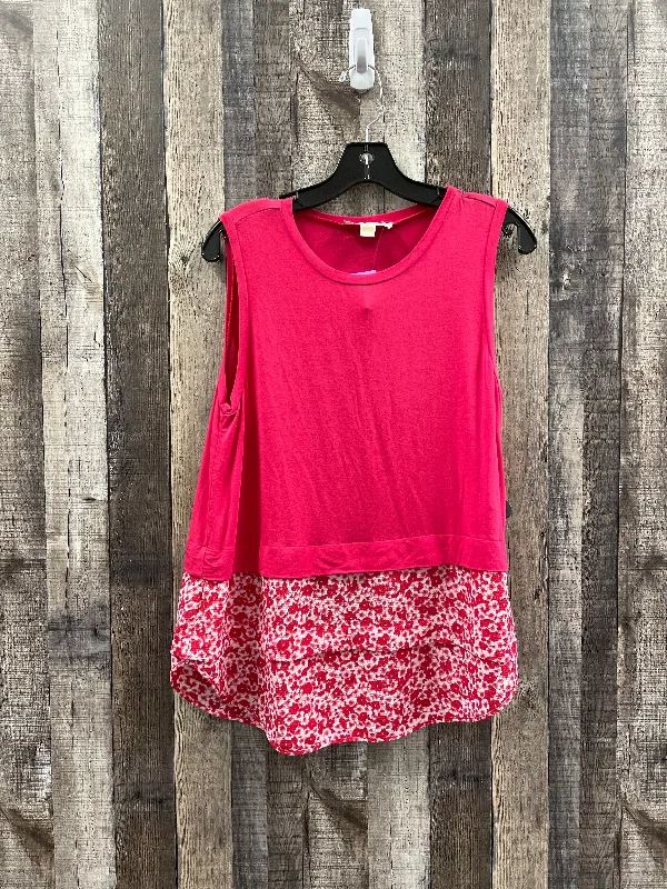 women's tops for those who want to add a personal touch to their wardrobe with unique and one-of-a-kind piecesPink Top Sleeveless Michael Kors, Size M