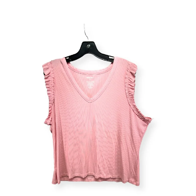 long-sleeved women's topsPink Top Sleeveless Nine West, Size Xxl