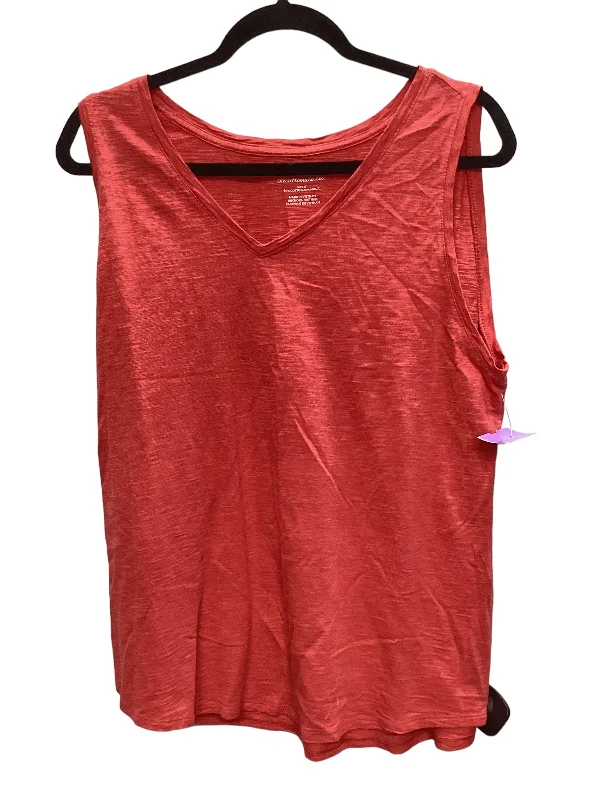 women's tops for summer festivalsRed Top Sleeveless Basic Chicos, Size 3