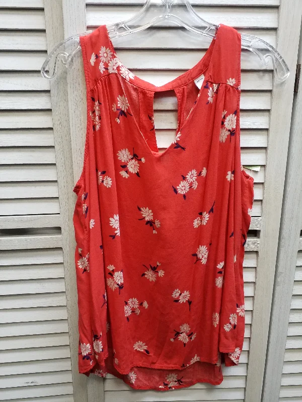 women's tops for those who love to dress up their casual looks with stylish topsRed Top Sleeveless Basic Old Navy, Size L