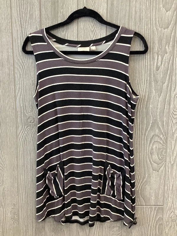 women's tops for bridal showers and baby showersStriped Pattern Top Sleeveless Logo, Size M