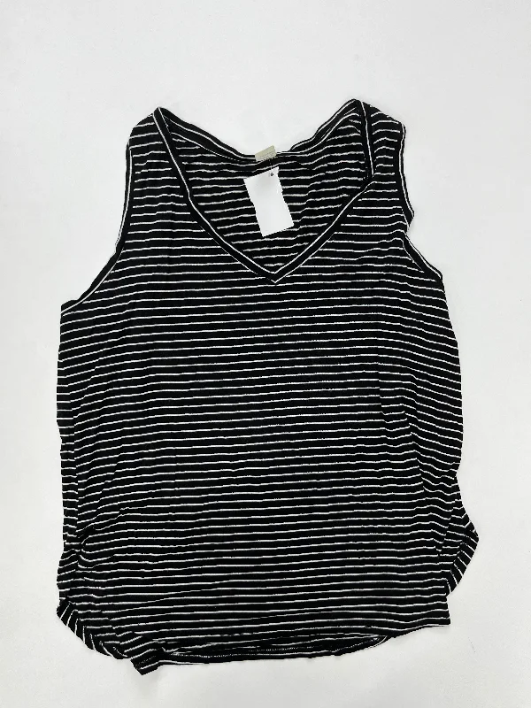 satin women's topsStriped Top Sleeveless Love Vintage, Size L