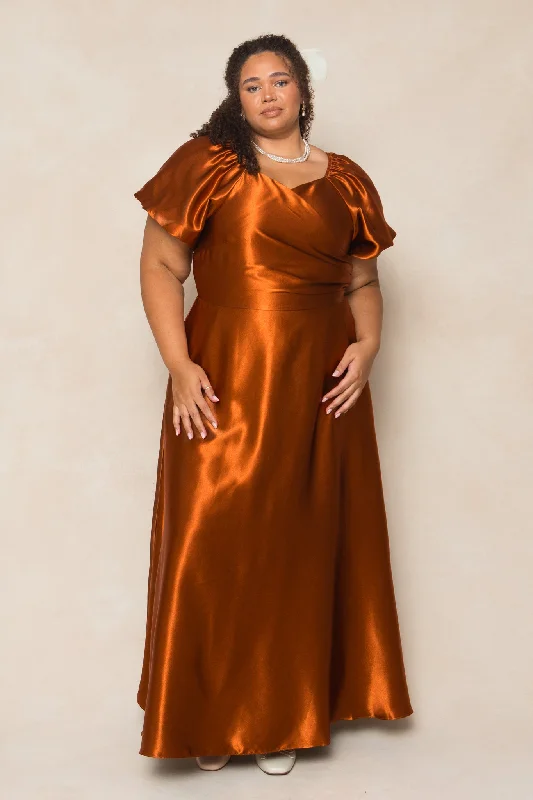 women's maxi dressesTessie Dress in Amber Satin