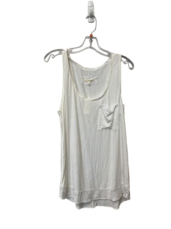 women's tops for those who want to make a bold fashion statement with their choice of topsWhite Top Sleeveless Anthropologie, Size L