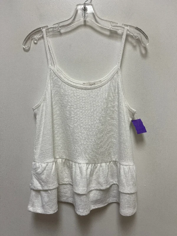 tank tops for womenWhite Top Sleeveless Loft, Size L