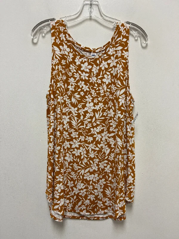 women's tops for those who want to stay updated with the latest fashion trendsWhite & Yellow Top Sleeveless Old Navy, Size L