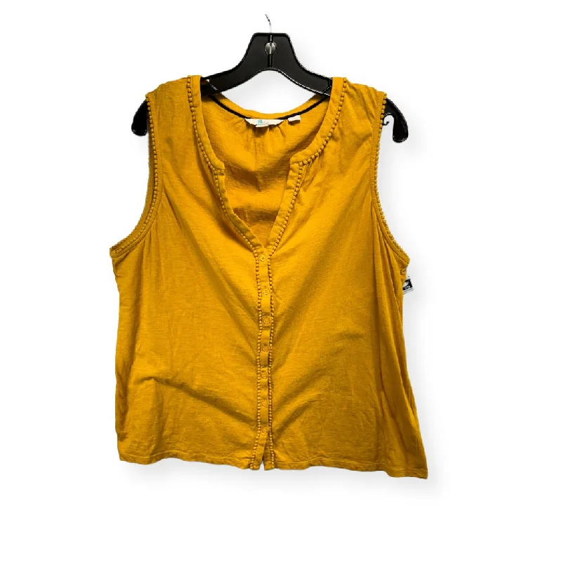 women's tops with bell sleevesYellow Top Sleeveless Boden, Size L