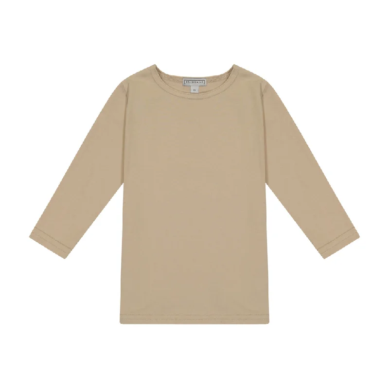 PB&J Girls Cotton 3/4 Sleeve Shell - Tan