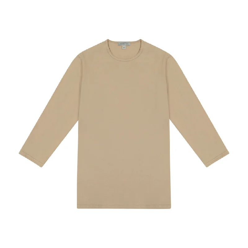 PB&J Ladies Cotton 3/4 Sleeve Shell - Tan