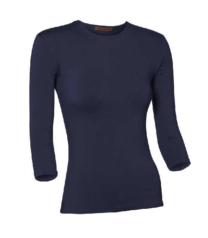 PB&J Ladies Modal 3/4 Sleeve Shell - Navy