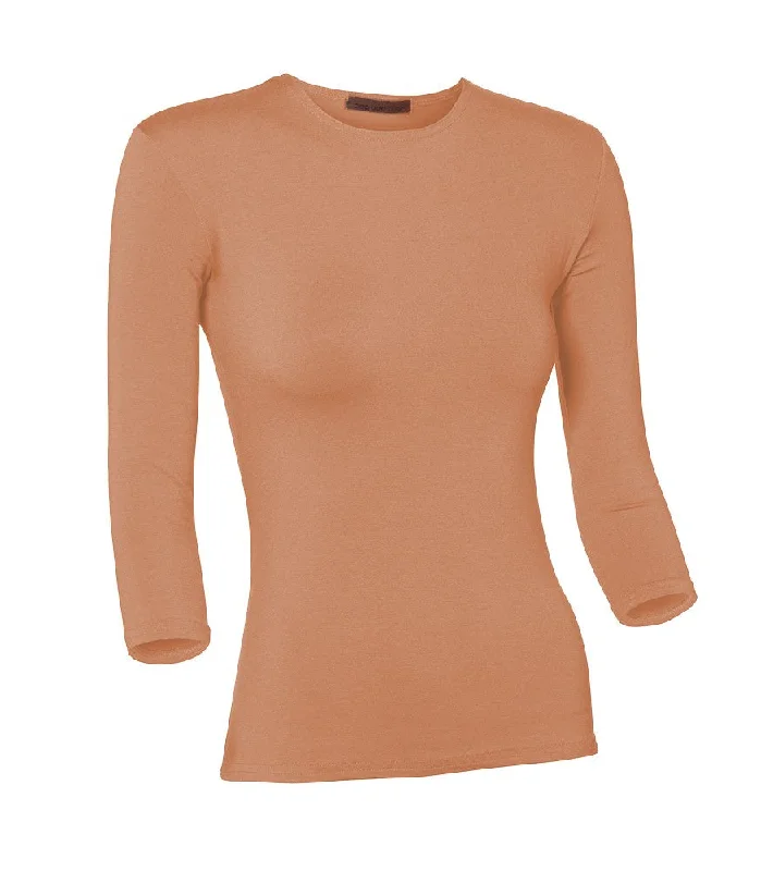 PB&J Ladies Modal 3/4 Sleeve Shell - Salmon