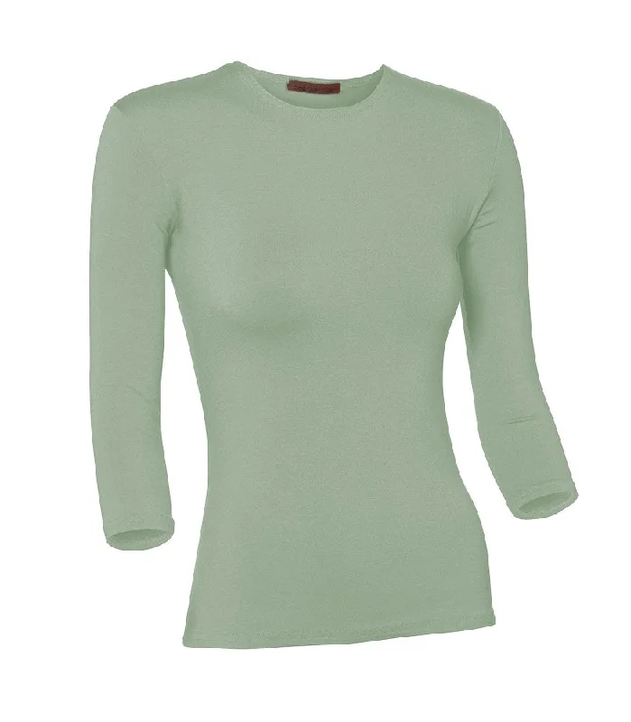 PB&J Ladies Modal 3/4 Sleeve Shell - Sea Green