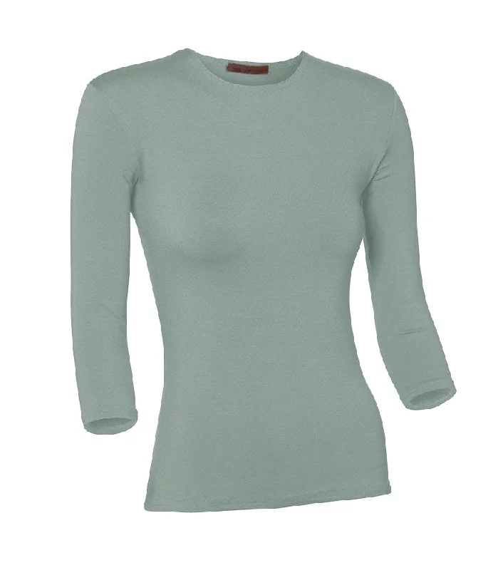 PB&J Ladies Modal 3/4 Sleeve Shell - Sky Blue