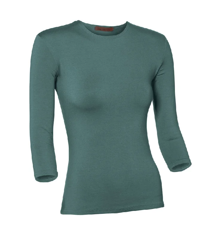 PB&J Ladies Modal 3/4 Sleeve Shell - Teal