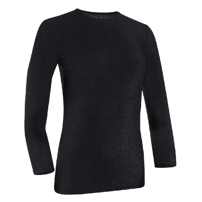 PB&J Ladies Shimmer 3/4 Sleeve Shell - Black