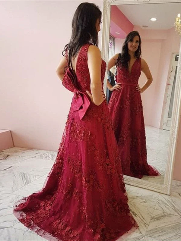 fitted prom dresses2020 V-neck Lace Long Prom Dresses, Elegant Prom Dresses, New Fashion Prom Dresses